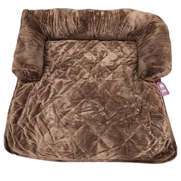 Chocolate Brown Burrow Bud couch & chair protector pet bed - Picture 2 of 7